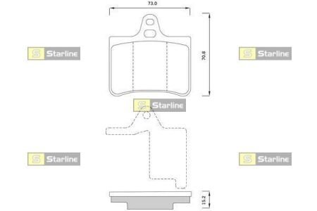 BDS358 Тормозные колодки к-кт. STARLINE подбор по vin на Brocar