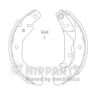 J3500907 Гальмівні колодки NIPPARTS підбір по vin на Brocar