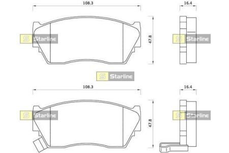 BDS161 Гальмівні колодки дискові STARLINE підбір по vin на Brocar