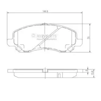 J3605046 Гальмівні колодки NIPPARTS підбір по vin на Brocar