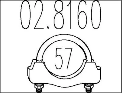028160 Хомут выхлопной системы MTS подбор по vin на Brocar