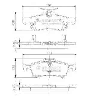 N3612036 Гальмівні колодки NIPPARTS підбір по vin на Brocar
