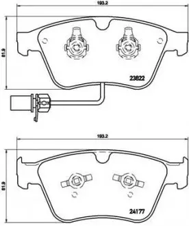 P05003 Гальмівні колодки дискові BREMBO підбір по vin на Brocar
