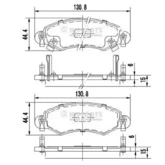 J3608025 Колодки гальмівні (передні) Subaru Justy 03- NIPPARTS підбір по vin на Brocar