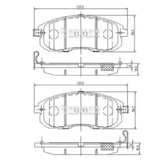 N3601099 Тормозные колодки к-кт. NIPPARTS подбор по vin на Brocar