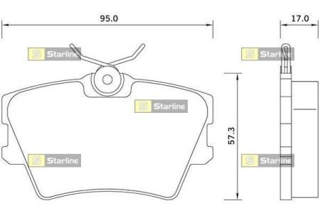 BDS097 Тормозные колодки к-кт. STARLINE подбор по vin на Brocar