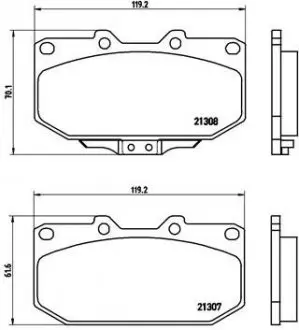 P56025 Тормозные колодки к-кт. BREMBO подбор по vin на Brocar