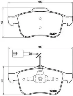 P23103 Гальмівні колодки дискові BREMBO підбір по vin на Brocar