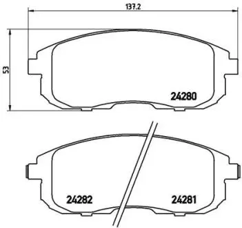 P23126 Тормозные колодки к-кт. BREMBO подбор по vin на Brocar
