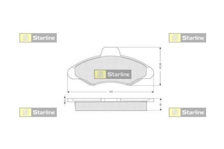 BDS022 Тормозные колодки к-кт. STARLINE подбор по vin на Brocar