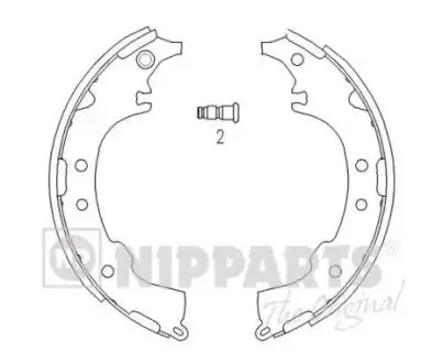 J3502068 Гальмівні колодки NIPPARTS підбір по vin на Brocar