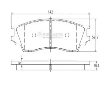 J3603040 Тормозные колодки к-кт. NIPPARTS підбір по vin на Brocar