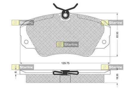 BDS121 Тормозные колодки к-кт. STARLINE підбір по vin на Brocar