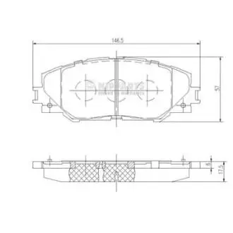N3602138 Тормозные колодки к-кт. NIPPARTS подбор по vin на Brocar