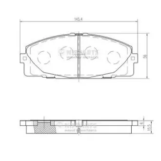 N3602144 Тормозные колодки к-кт. NIPPARTS подбор по vin на Brocar