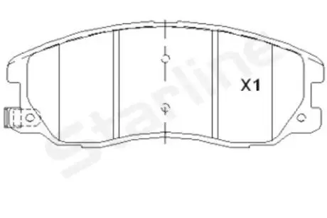BDS852P Тормозные колодки к-кт. STARLINE подбор по vin на Brocar