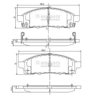 J3605050 Тормозные колодки к-кт. NIPPARTS подбор по vin на Brocar