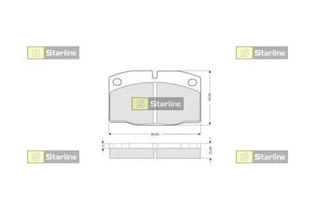 BDS021 Тормозные колодки к-кт. STARLINE подбор по vin на Brocar