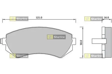 BDS392 Гальмівні колодки дискові STARLINE підбір по vin на Brocar