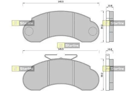 BDS390 Тормозные колодки к-кт. STARLINE подбор по vin на Brocar