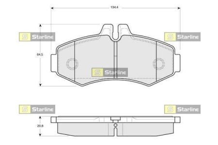 BDS086 Тормозные колодки к-кт. STARLINE подбор по vin на Brocar