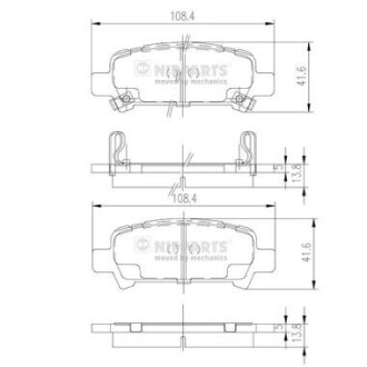 J3617002 Тормозные колодки к-кт. NIPPARTS підбір по vin на Brocar