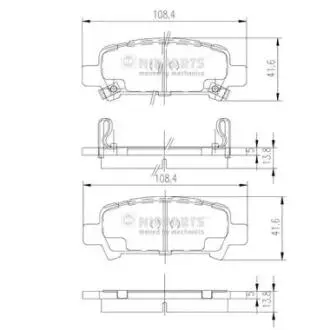 J3617002 Тормозные колодки к-кт. NIPPARTS подбор по vin на Brocar