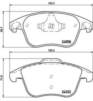 P61117 Тормозные колодки к-кт. BREMBO подбор по vin на Brocar
