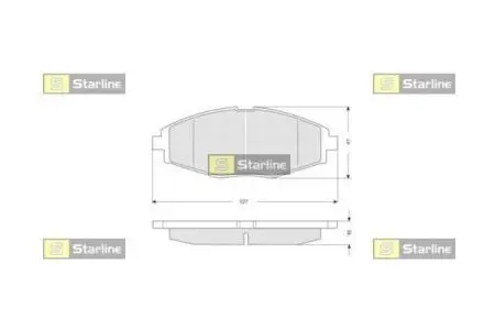 BDS134 Тормозные колодки к-кт. STARLINE подбор по vin на Brocar