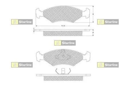 BDS033 Тормозные колодки к-кт. STARLINE подбор по vin на Brocar