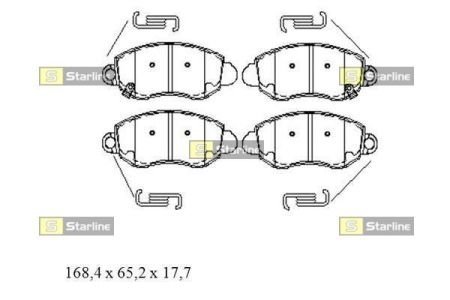 BDS152 Тормозные колодки к-кт. STARLINE подбор по vin на Brocar