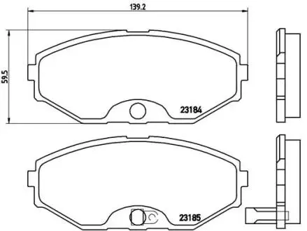 P56045 Гальмівні колодки дискові BREMBO підбір по vin на Brocar