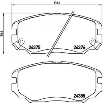 P30038 Тормозные колодки к-кт. BREMBO подбор по vin на Brocar