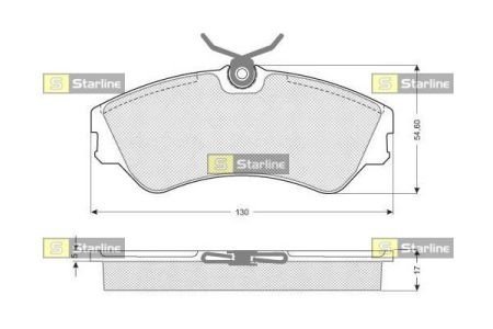 BDS298 Тормозные колодки к-кт. STARLINE підбір по vin на Brocar