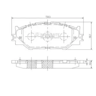 N3602128 Тормозные колодки к-кт. NIPPARTS підбір по vin на Brocar
