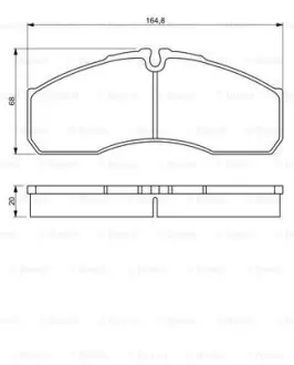 0986494266 Колодки гальмівні (передні) Renault Master 04-10/Mascott/Iveco Daily 99-06 BOSCH підбір по vin на Brocar