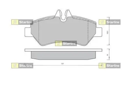 BDS423 Тормозные колодки к-кт. STARLINE подбор по vin на Brocar