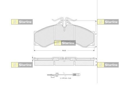 BDS061 Тормозные колодки к-кт. STARLINE підбір по vin на Brocar