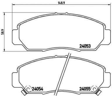 P28047 Тормозные колодки к-кт. BREMBO подбор по vin на Brocar