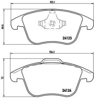 P44020 Гальмівні колодки дискові BREMBO підбір по vin на Brocar