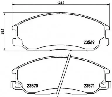 P30013 Гальмівні колодки дискові BREMBO підбір по vin на Brocar