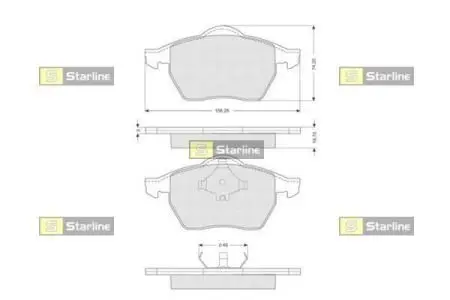 BDS087 Гальмівні колодки дискові STARLINE підбір по vin на Brocar