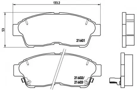 P83034 Тормозные колодки к-кт. BREMBO подбор по vin на Brocar