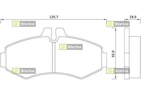 BDS241 Тормозные колодки к-кт. STARLINE подбор по vin на Brocar