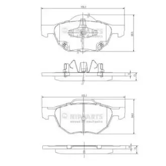 J3604064 Гальмівні колодки NIPPARTS підбір по vin на Brocar