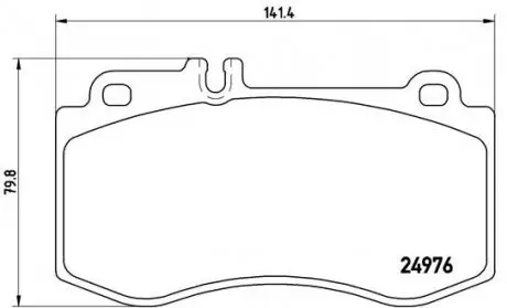 P50087 Тормозные колодки к-кт. BREMBO підбір по vin на Brocar
