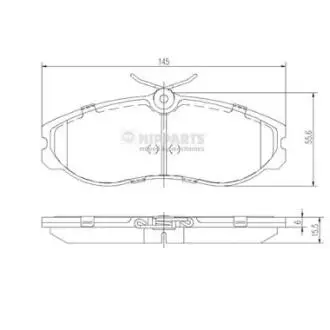 J3601056 Колодки тормозные (передние) Nissan Terrano/Venette 94-02 NIPPARTS подбор по vin на Brocar