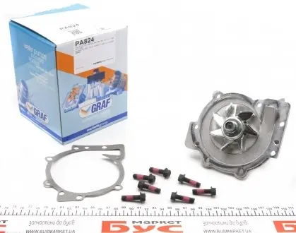 PA824 Помпа воды Volvo С30/70/S40/60/80/V50/60/70/XC60/70/90 2.0/2.4D/2.8-3.0 02- (19z) (R/B) (7 лоп) GRAF подбор по vin на Brocar