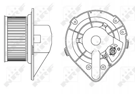 34164 Моторчик печки VW T4 90-03 NRF подбор по vin на Brocar