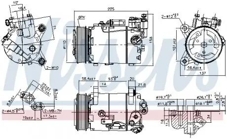 890099 Компресор NISSENS підбір по vin на Brocar